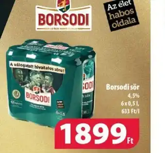 Coop Borsodi sör 6x0,5l ajánlat