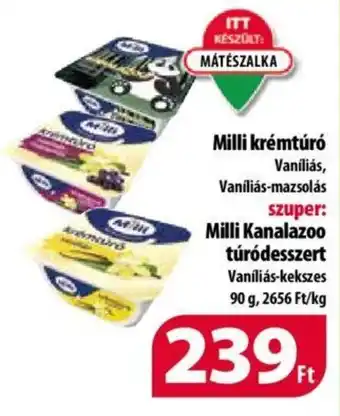 Coop Milli krémtúró 90g ajánlat