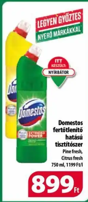Coop Domestos fertőtlenítő hatású tisztítószer 750ml ajánlat