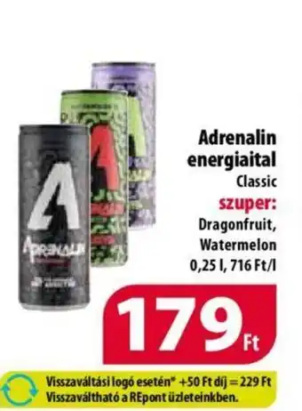 Adrenalin energiaital 0,25l