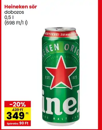 Interspar Heineken sör 0,5l ajánlat