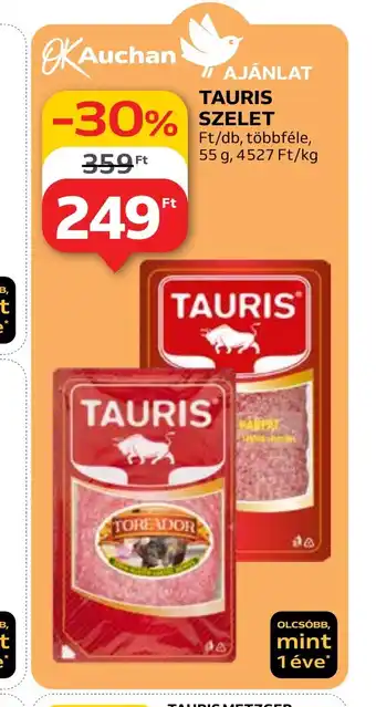 Auchan TAURIS SZELET 55g ajánlat