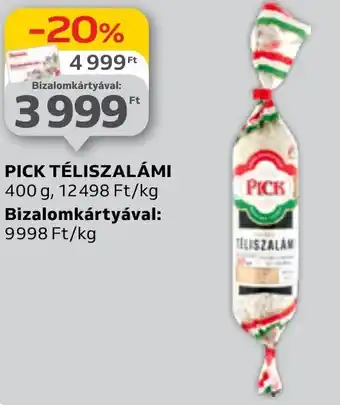 Auchan PICK TÉLISZALÁMI 400g ajánlat