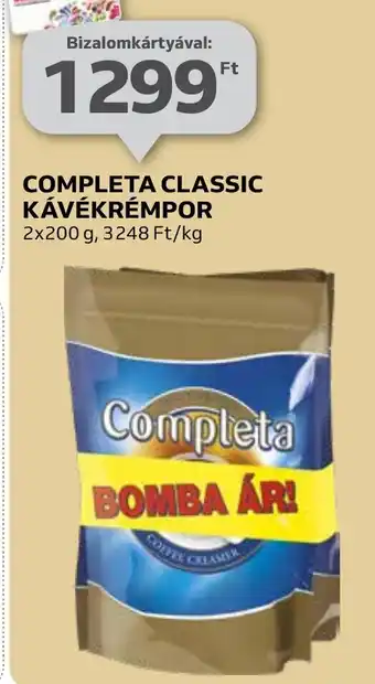 Auchan COMPLETA CLASSIC KÁVÉKRÉMPOR 2x200g ajánlat