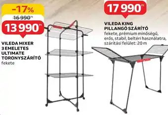Auchan VILEDA MIXER 3 EMELETES ULTIMATE TORONYSZÁRÍTÓ ajánlat