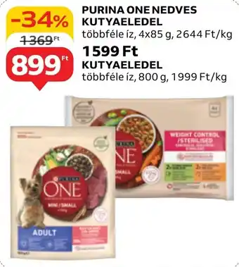 Auchan PURINA ONE NEDVES KUTYAELEDEL 4x85g ajánlat