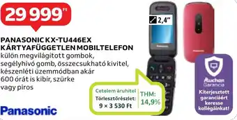 Auchan PANASONIC KX-TU446EX KÁRTYAFÜGGETLEN MOBILTELEFON ajánlat