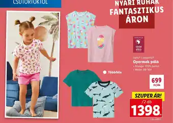 Lidl Lupilu/pepperts!Ⓡ Gyermek póló 2db ajánlat