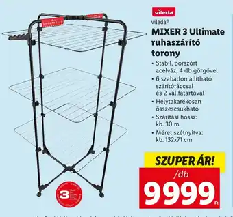 ViledaⓇ MIXER 3 Ultimate ruhaszárító torony 1db