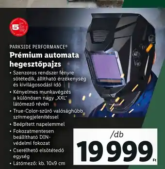 Lidl PARKSIDE PERFORMANCE® Prémium automata hegesztőpajzs 1db ajánlat