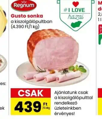 Spar Gusto sonka 10dkg ajánlat