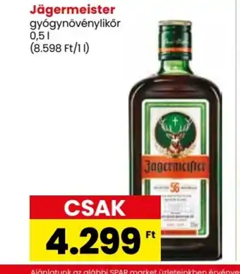 Spar Jägermeister 0,5l ajánlat