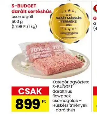Spar Market S-BUDGET darált sertéshús 500g ajánlat