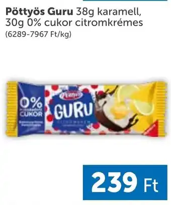 PRIVÁT Pöttyös Guru 38g karamell, 30g 0% cukor citromkrémes ajánlat