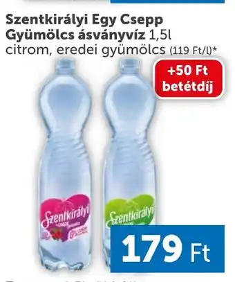 PRIVÁT Szentkirályi Egy Csepp Gyümölcs ásványvíz 1,5l citrom, eredei gyümölcs ajánlat