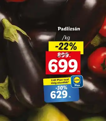 Lidl Padlizsán 1kg ajánlat