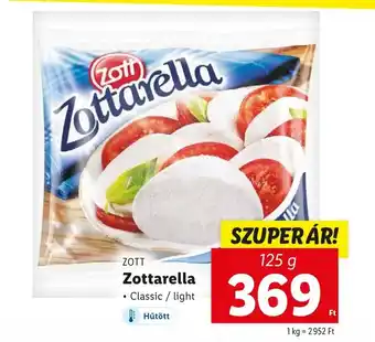 Lidl Zott Zottarella 125g ajánlat