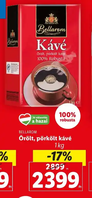 Lidl BELLAROM Őrölt, pörkölt kávé 1kg ajánlat