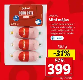 Lidl Dulano Mini májas 130g ajánlat