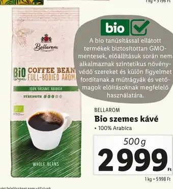 BELLAROM Bio szemes kávé 500g