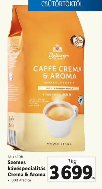 Lidl BELLAROM Szemes kávéspecialitás Crema & Aroma 1kg ajánlat
