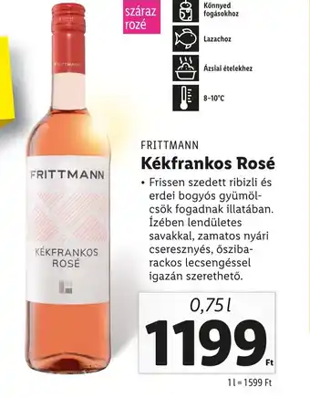 Lidl FRITTMANN Kékfrankos Rosé 0,75l ajánlat