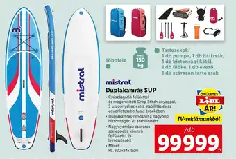 Lidl mistral Duplakamrás SUP kb. 320x84x15cm ajánlat