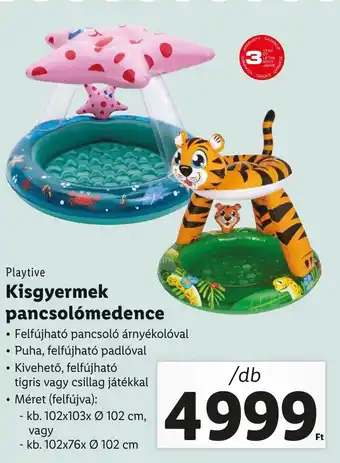 Lidl Playtive Kisgyermek pancsolómedence ajánlat