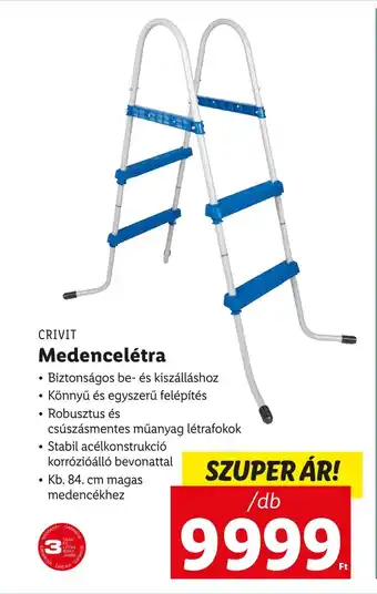 Lidl CRIVIT Medencelétra ajánlat