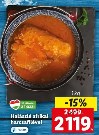 Lidl Halászlé afrikai harcsafilével 1kg ajánlat