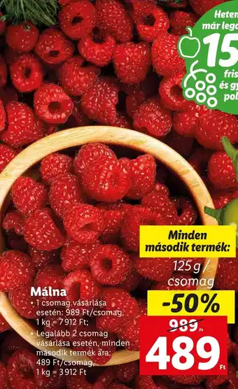 Lidl Málna 125g ajánlat