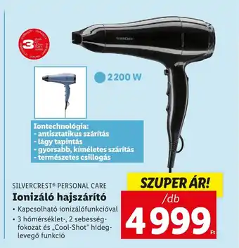 Lidl SILVERCREST® PERSONAL CARE Ionizáló hajszárító ajánlat