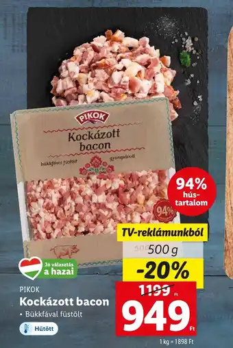 Lidl PIKOK Kockázott bacon 500g ajánlat