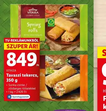 Lidl VITASIA Tavaszi tekercs 350g ajánlat