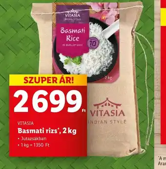 Lidl VITASIA Basmati rizs 2 kg ajánlat