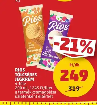 PENNY RIOS TÖLCSÉRES JÉGKRÉM 200ml ajánlat