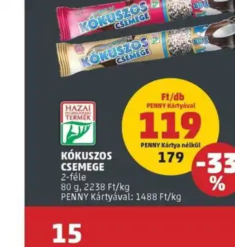 PENNY KÓKUSZOS CSEMEGE 80g ajánlat