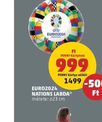 PENNY EURO2024 NATIONS LABDA mérete: 23 cm ajánlat