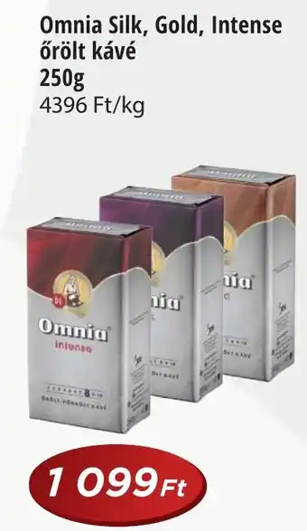 Omnia Silk, Gold, Intense őrölt kávé 250g