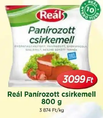 Real Reál Panírozott csirkemell 800g ajánlat