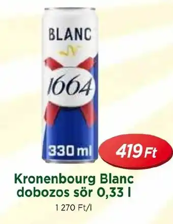 Real Kronenbourg Blanc dobozos sör 0,33l ajánlat