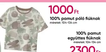 Pepco 100% pamut póló fiúknak ajánlat