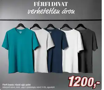 Kik Férfi basic rövid ujjú póló ajánlat