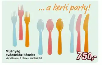 Műanyag evőeszköz készlet
