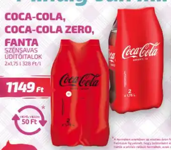 COCA-COLA, COCA-COLA ZERO, FANTA 2x1,75l