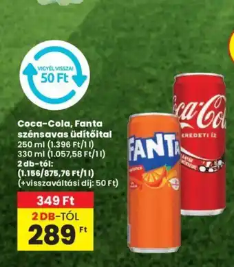 Spar Coca-Cola, Fanta szénsavas üdítőital ajánlat