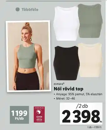 EsmaraⓇ Női rövid top 2db