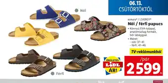 Lidl EsmaraⓇ / LIVERGYⓇ Női férfi papucs /pár ajánlat