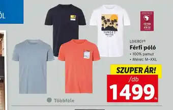 Lidl LIVERGYⓇ Férfi póló 1db ajánlat