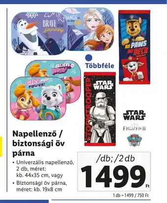 Lidl Napellenző / biztonsági öv párna 1db/2db ajánlat